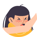 sneezeing girl